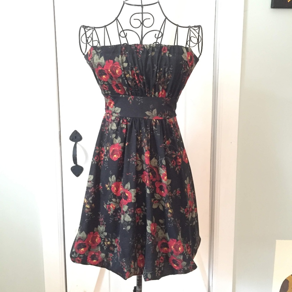 Floral Print Strapless Dress from American Rag